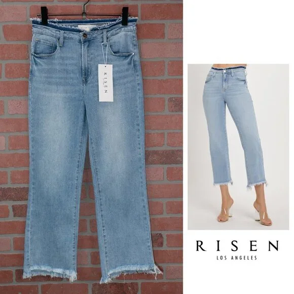 RISEN Crop Flare Jeans - Size 9/29 - Picture 1 of 13